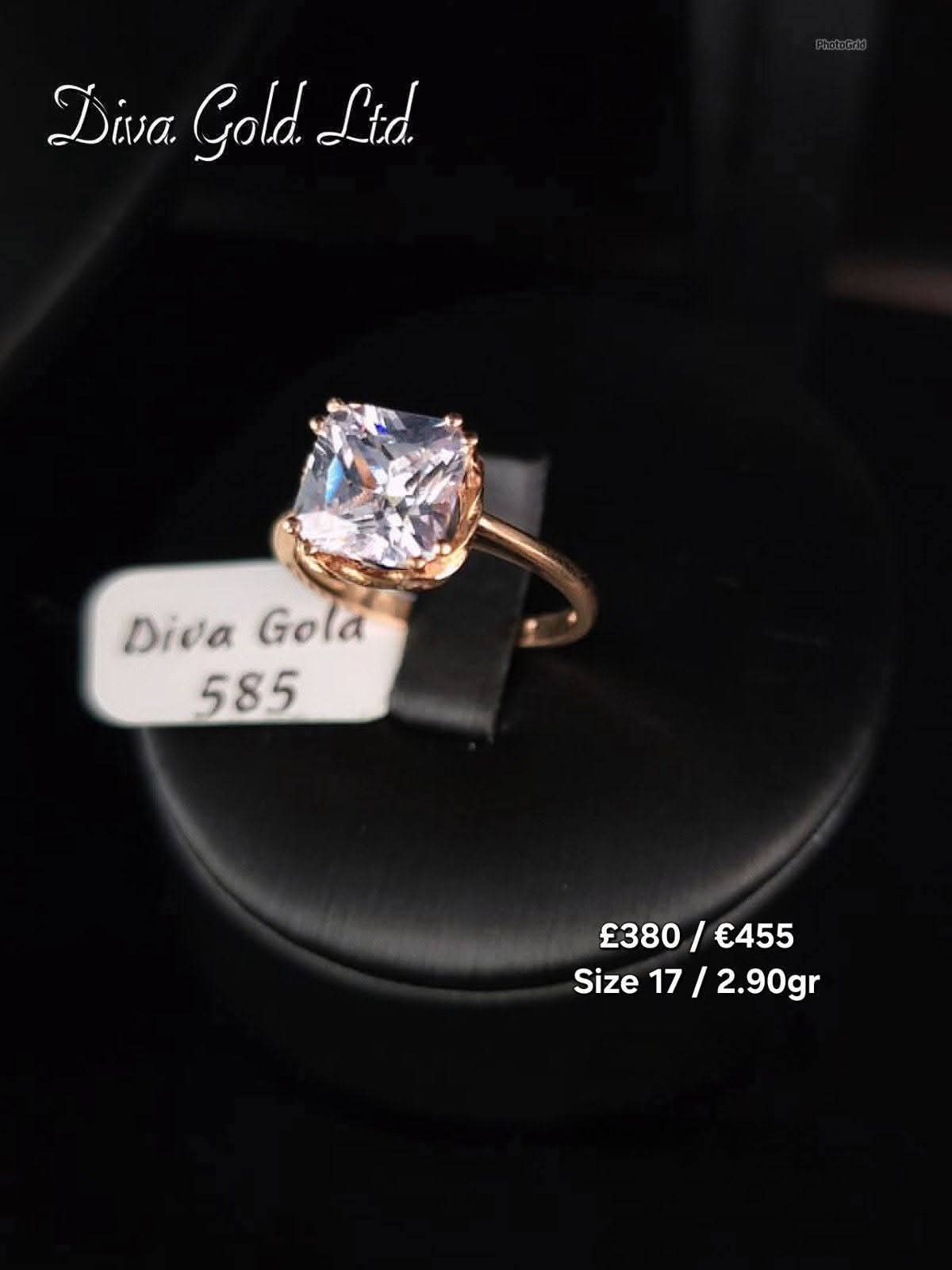 Gold women ring.Size 17