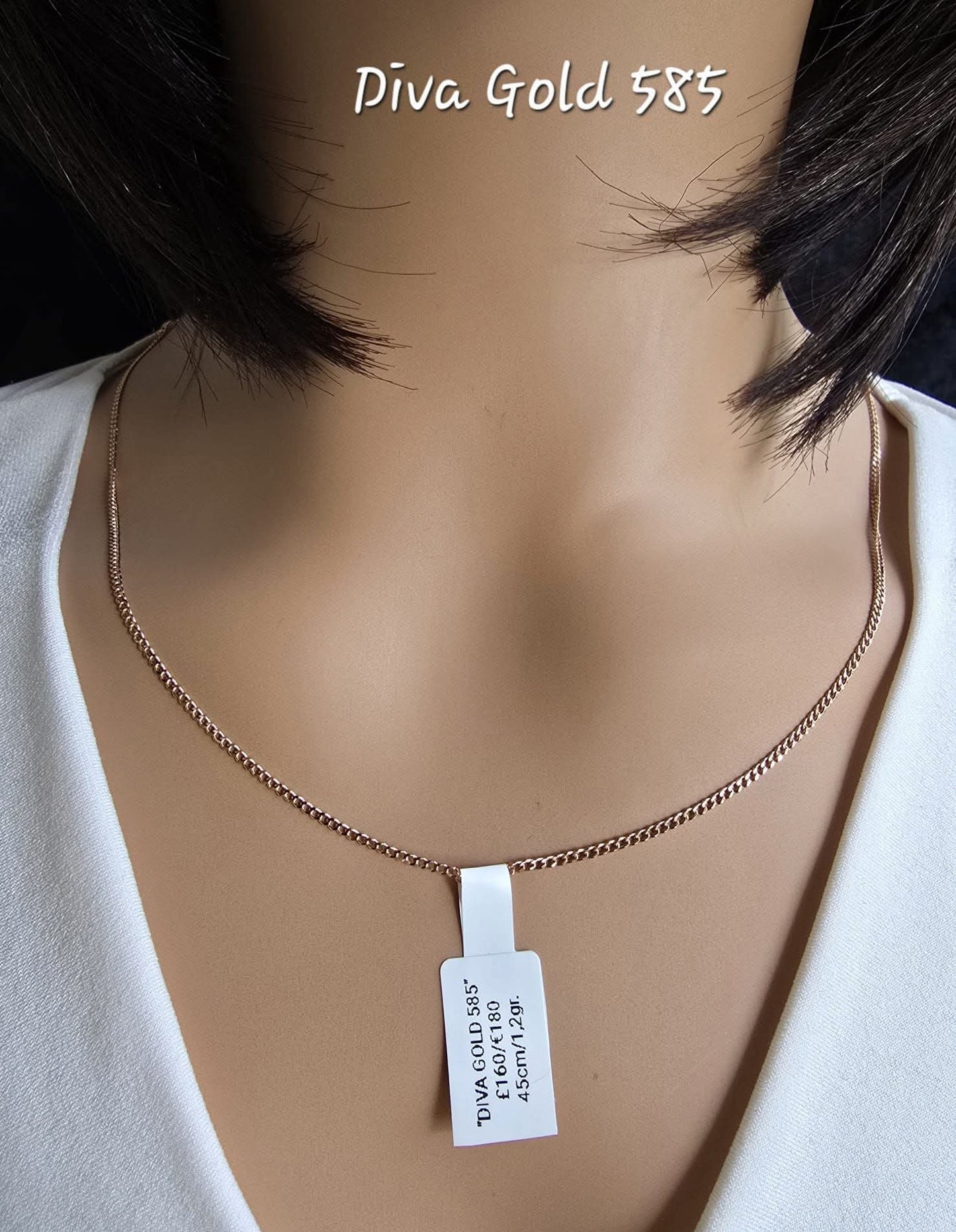 585 Gold chain 45cm. 1.2gr