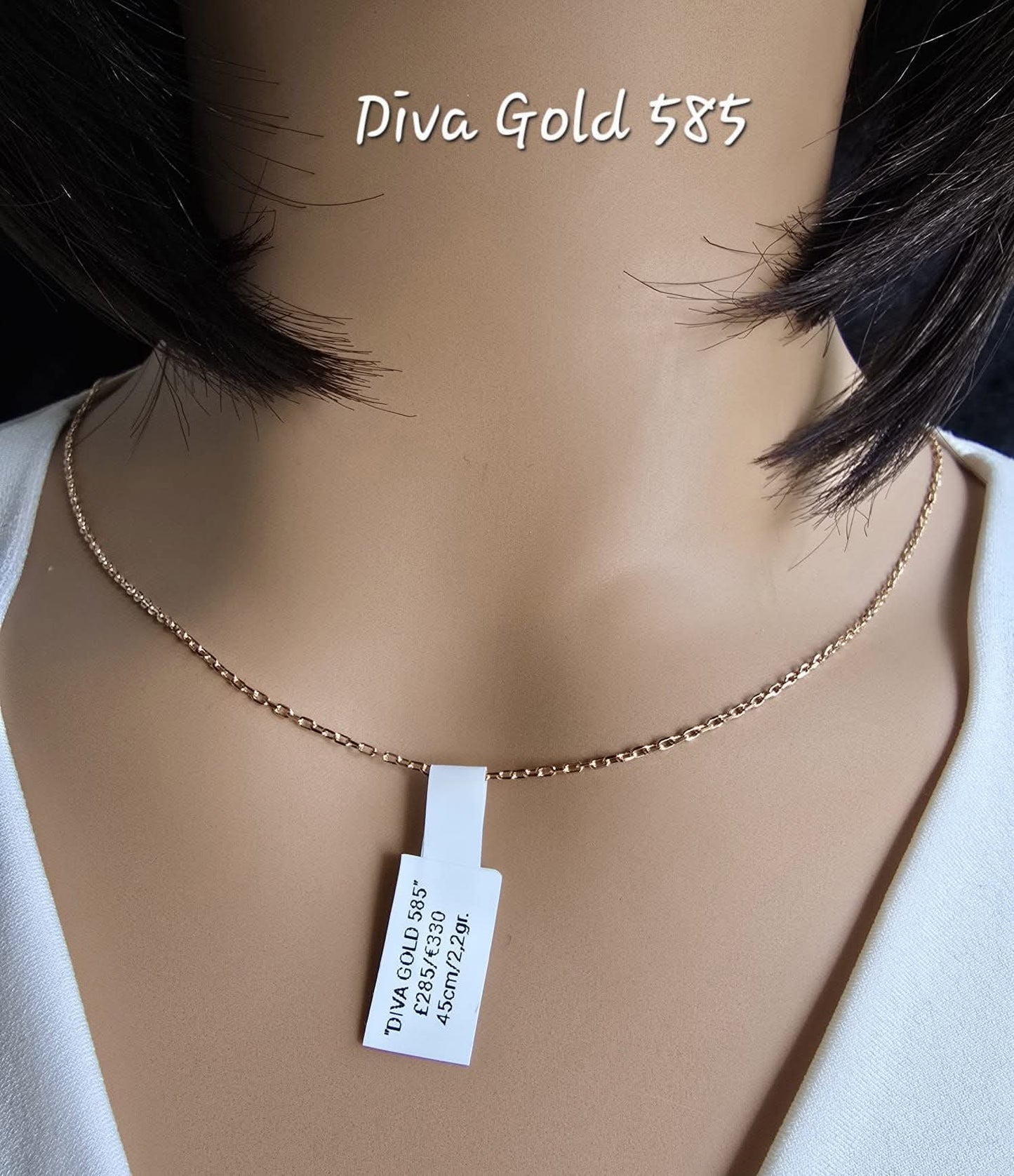 585 Gold chain 45cm. 2.2gr