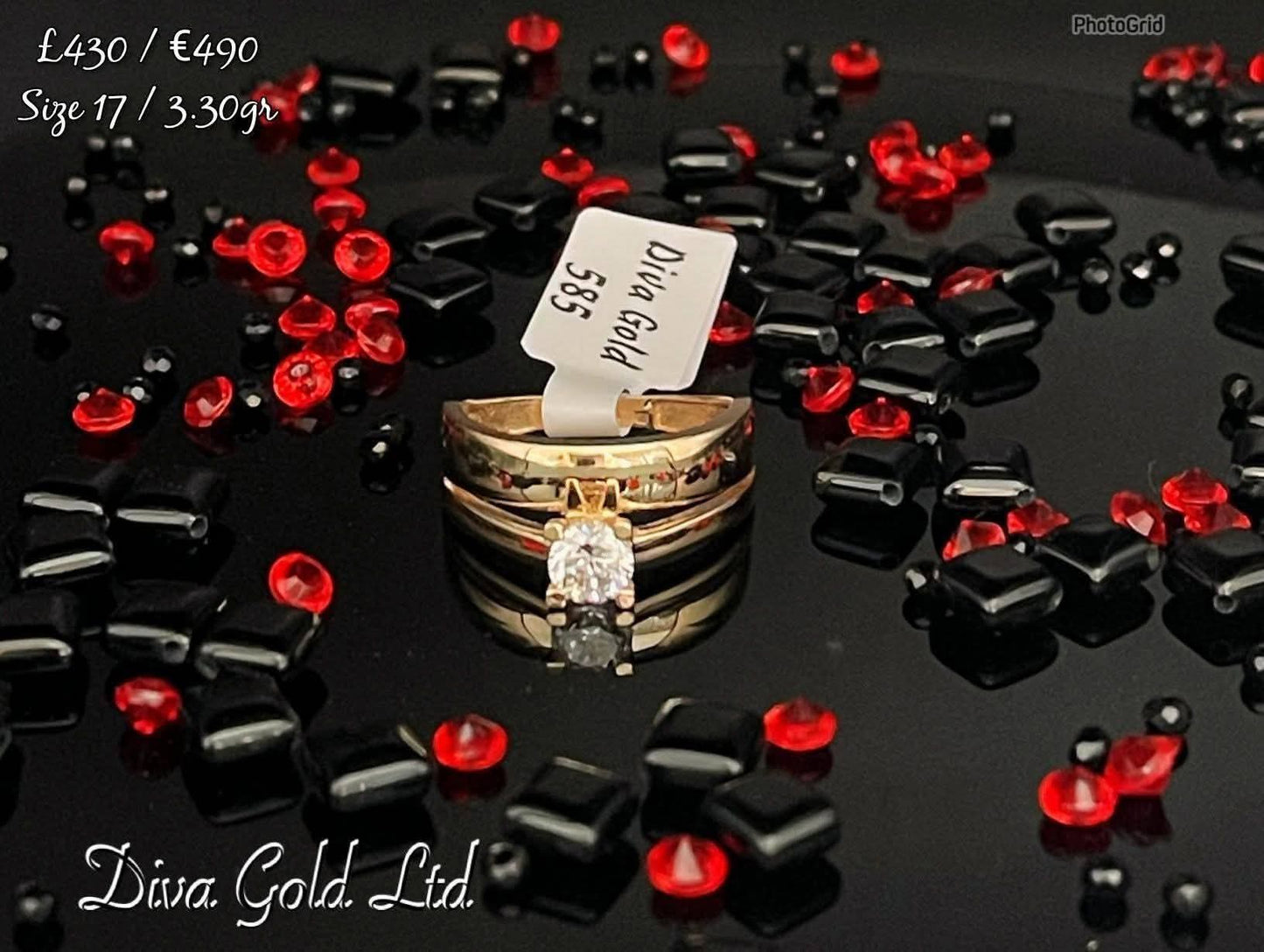 Gold women ring.Size 17