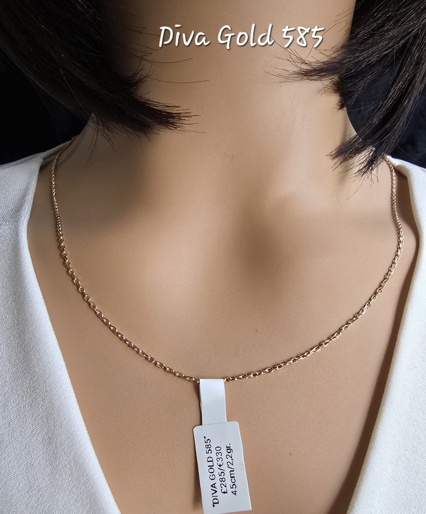 585 Gold chain 45cm. 2.2gr