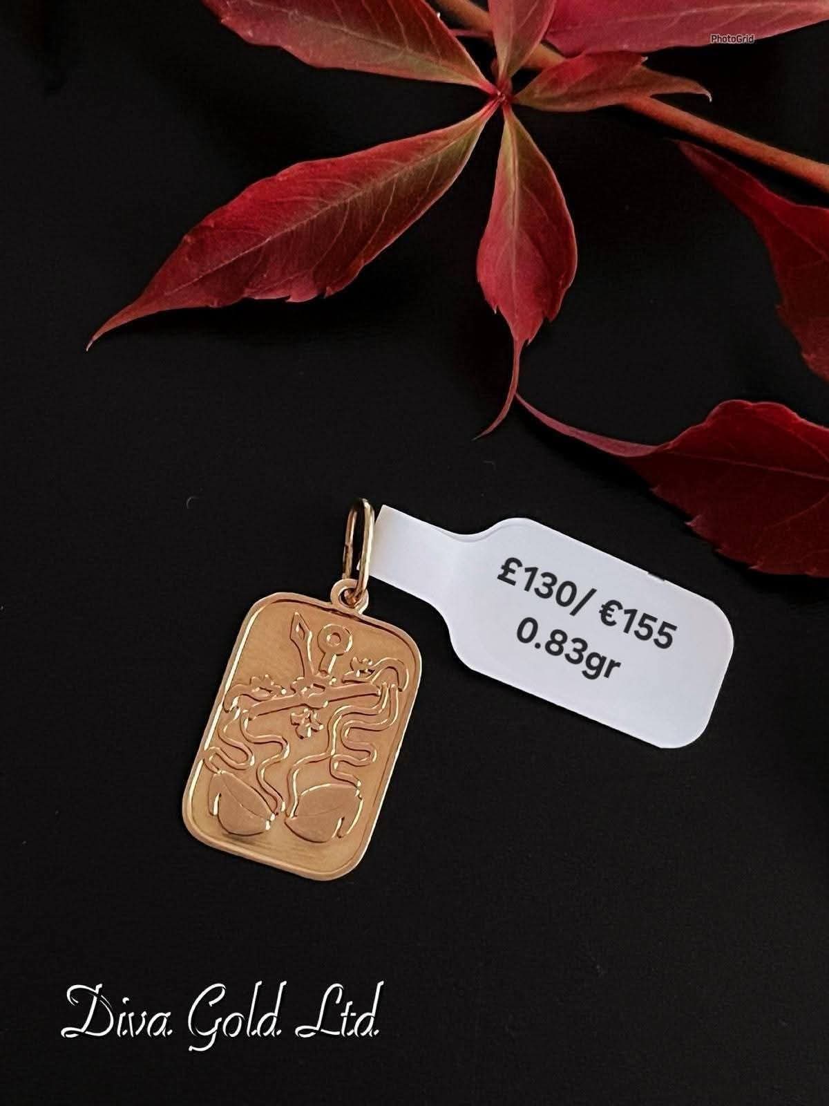 Golden zodiac libra. 0.83gr