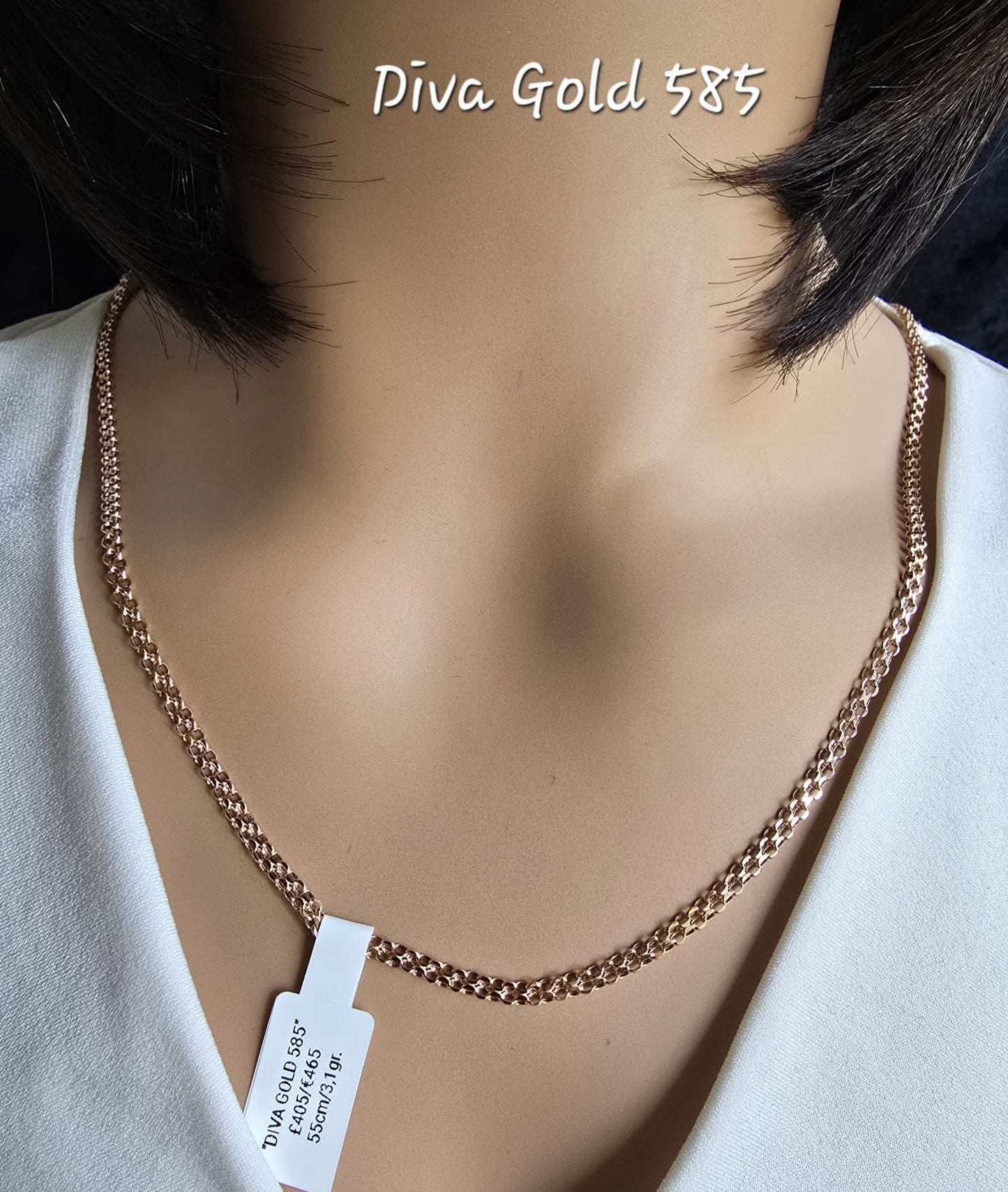 585 Gold chain. 55cm