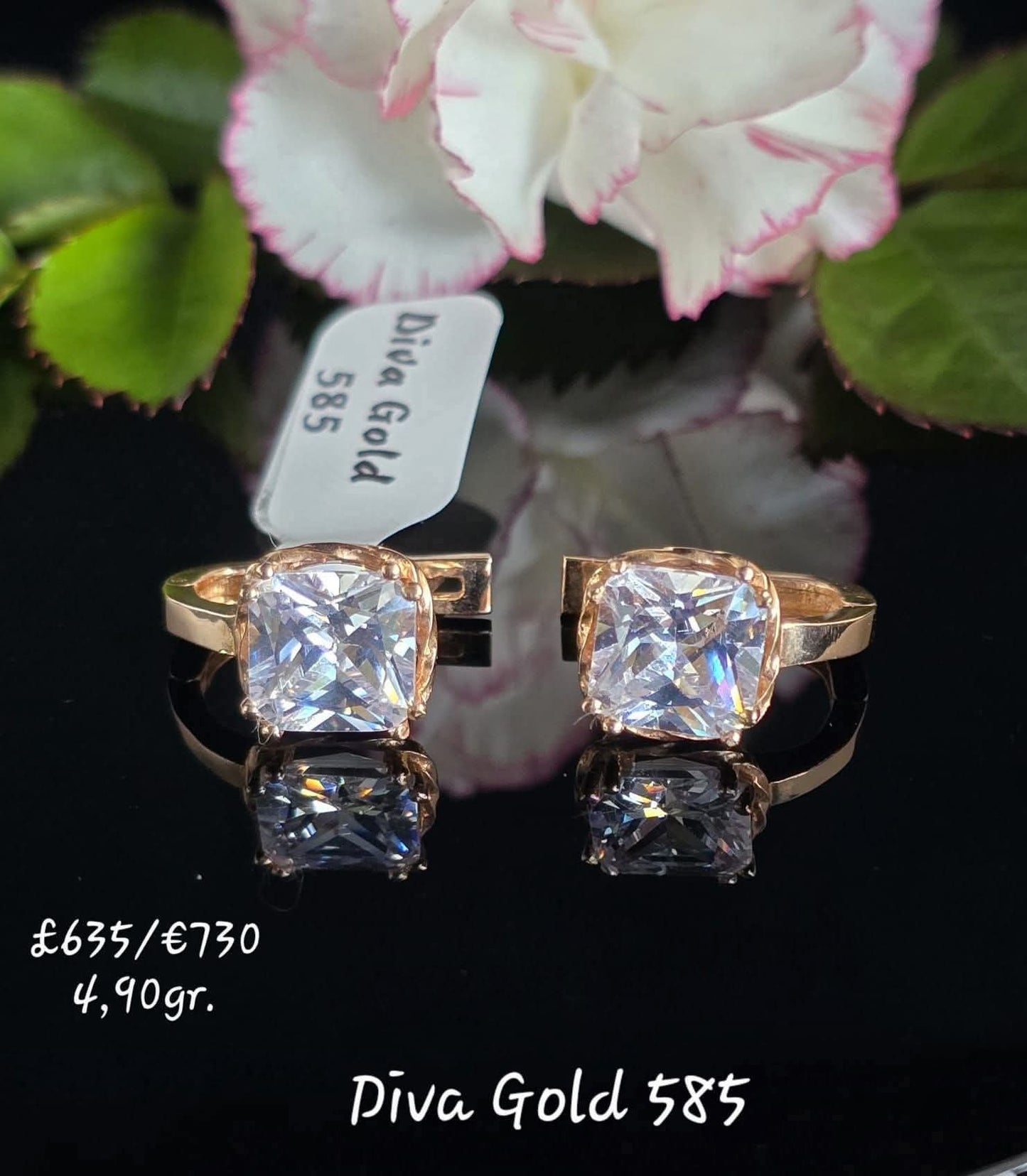 585 Gold earrings. 4.90gr