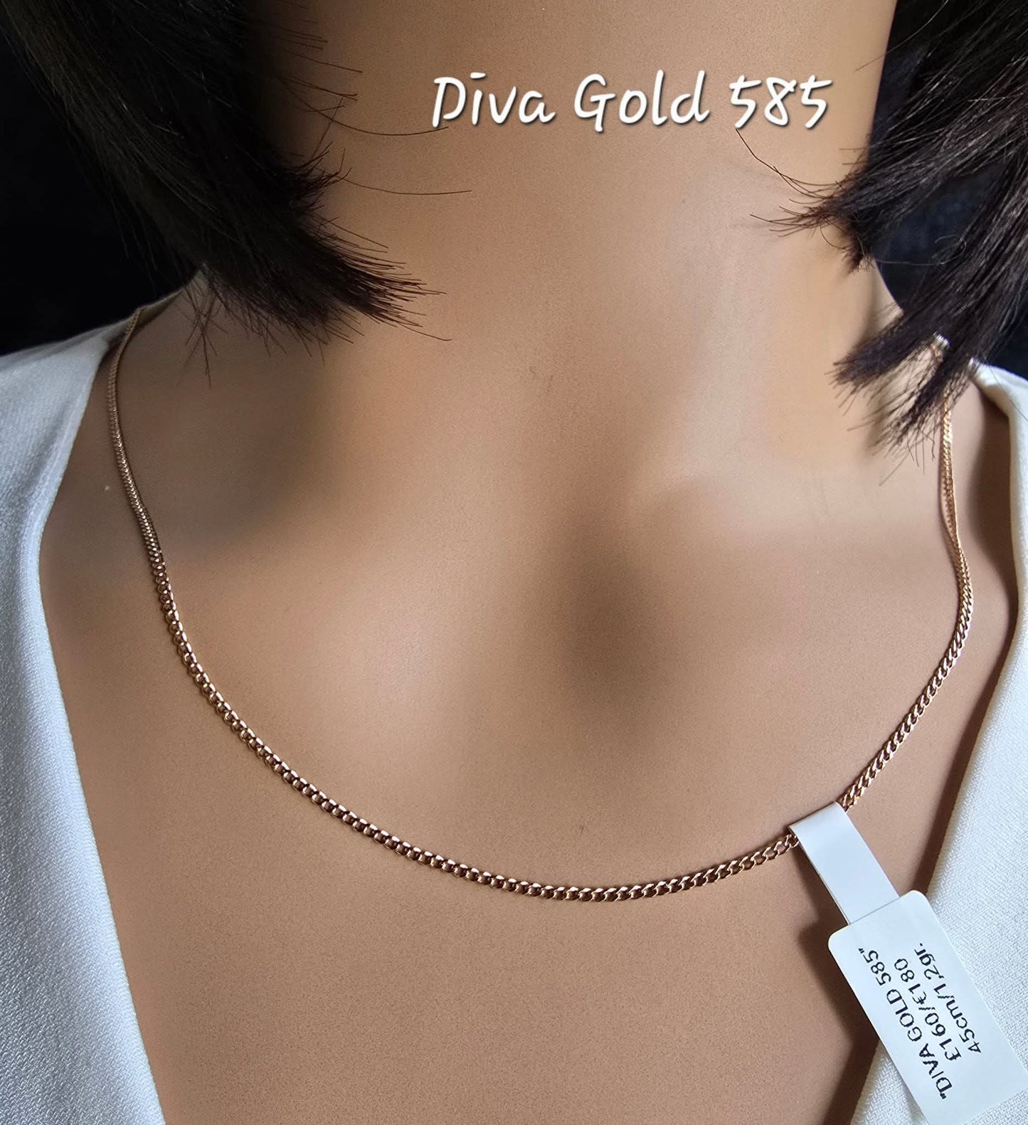 585 Gold chain. 45cm