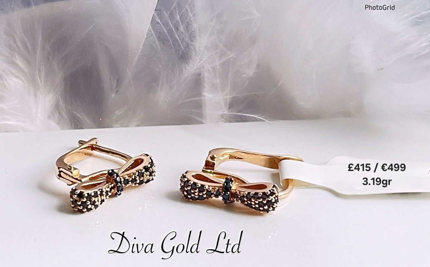 585 Gold earrings. 3.19gr