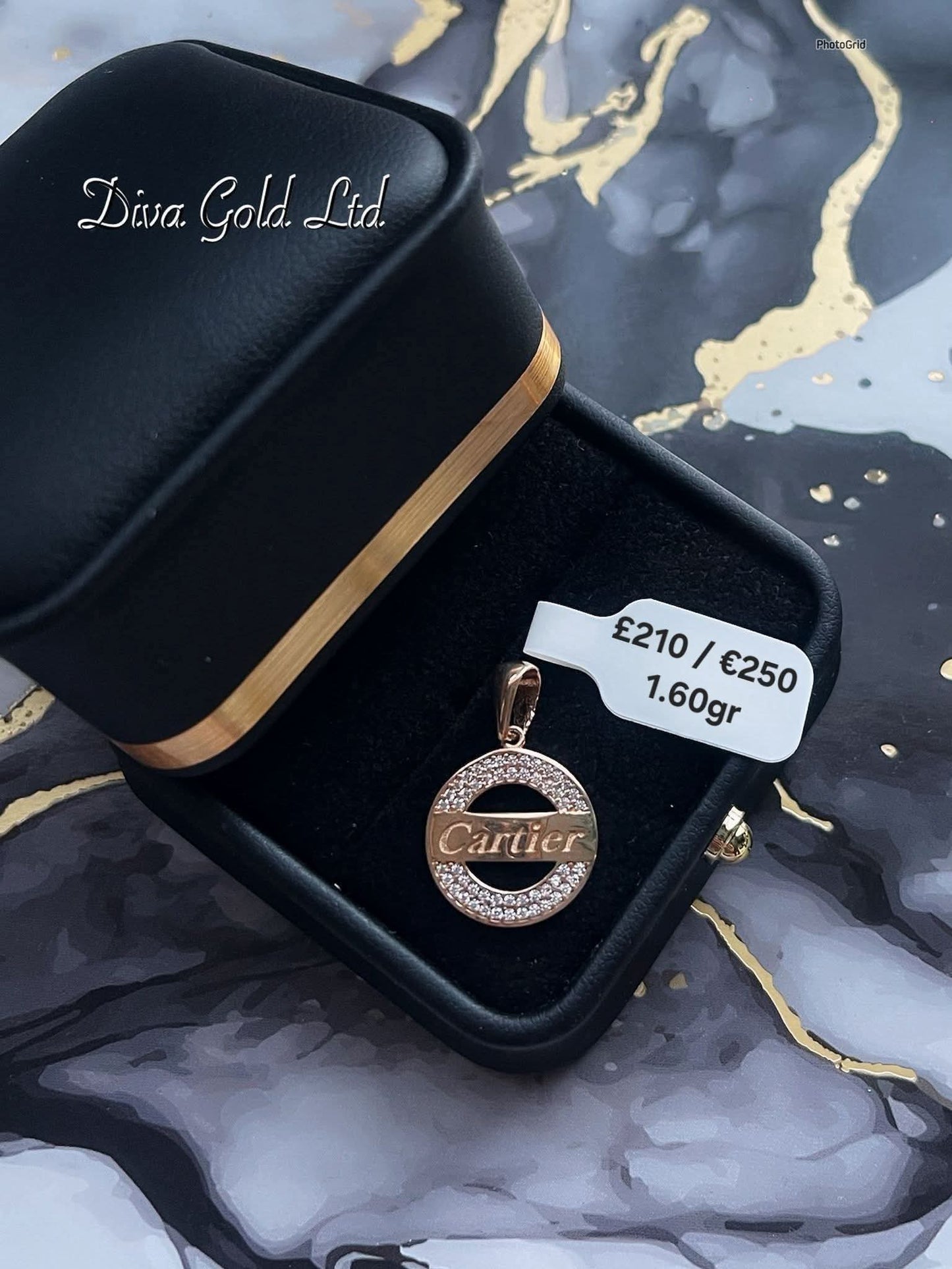 585 Gold Cartier pendant. 1.60gr