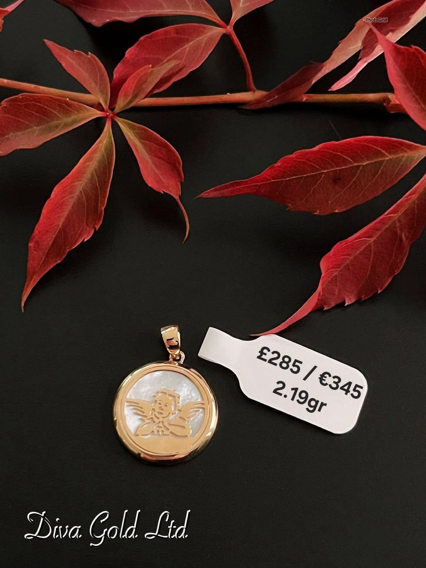 585 Gold Angel pendant. 2.19gr