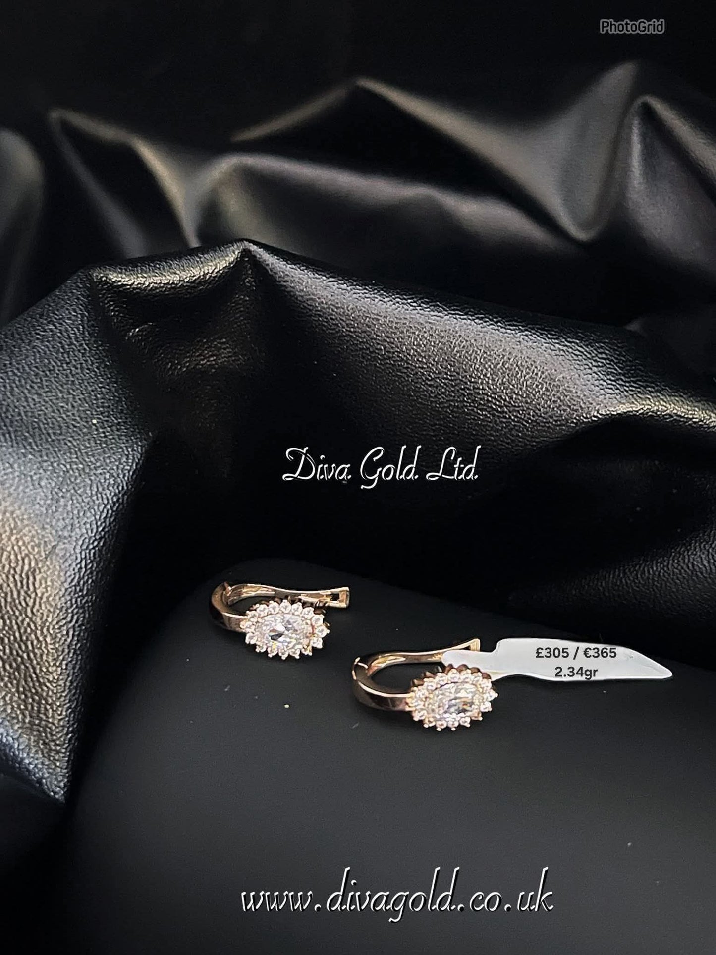 585 Gold earrings. 2.34gr