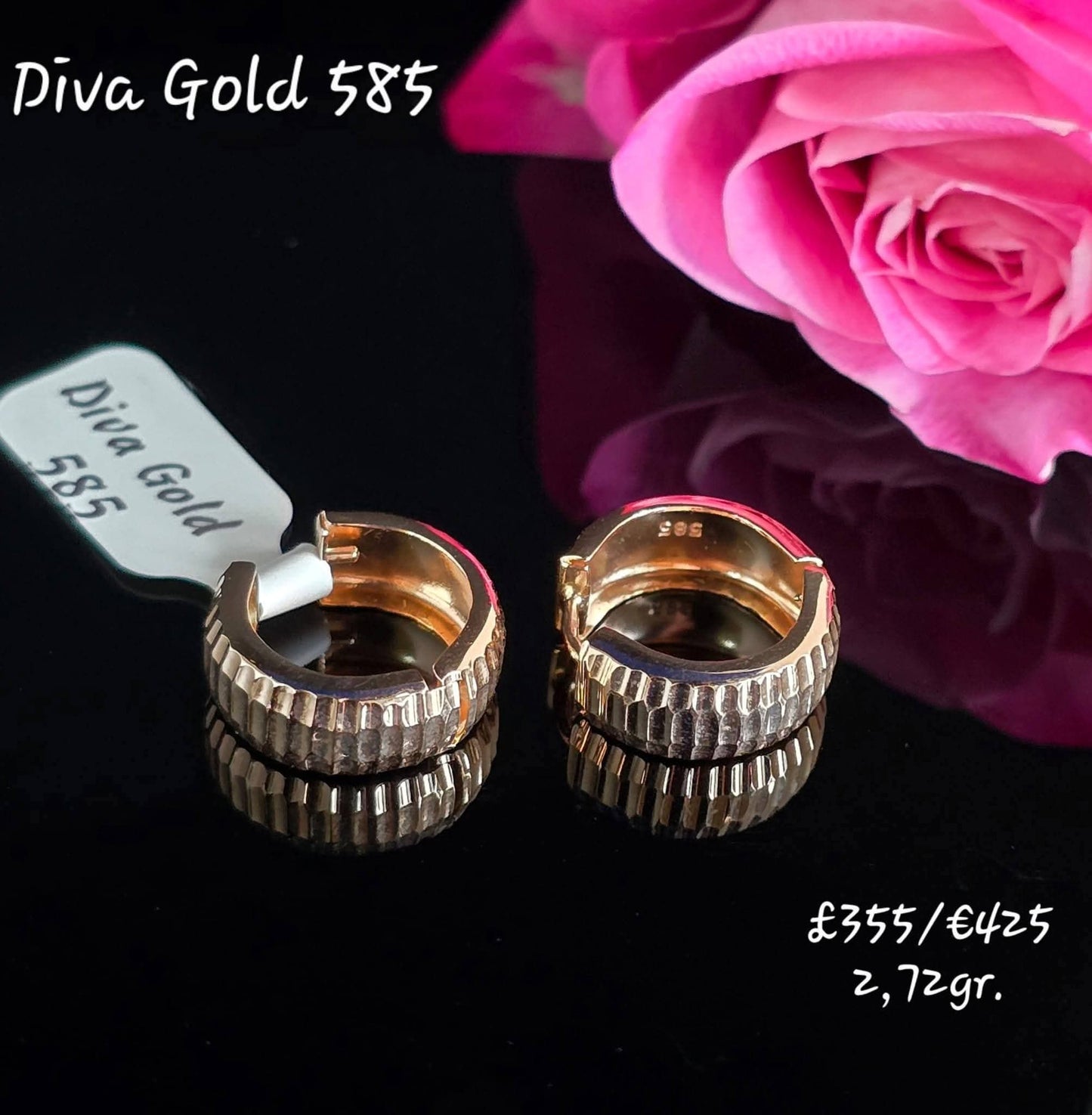585 Gold earrings. 2.72gr
