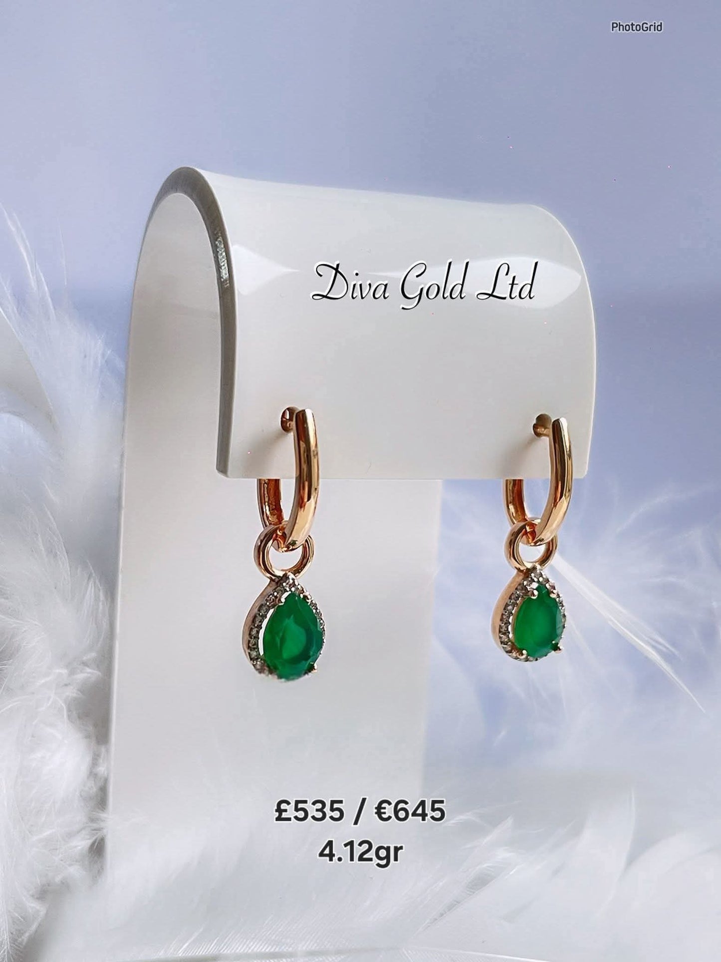 585 Gold earrings. 4.12gr