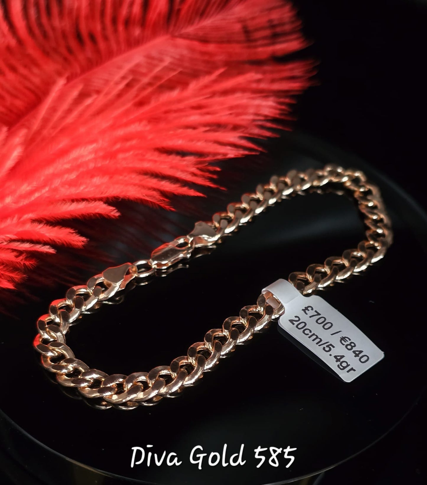 585 Gold 20cm bracelet 5.40gr