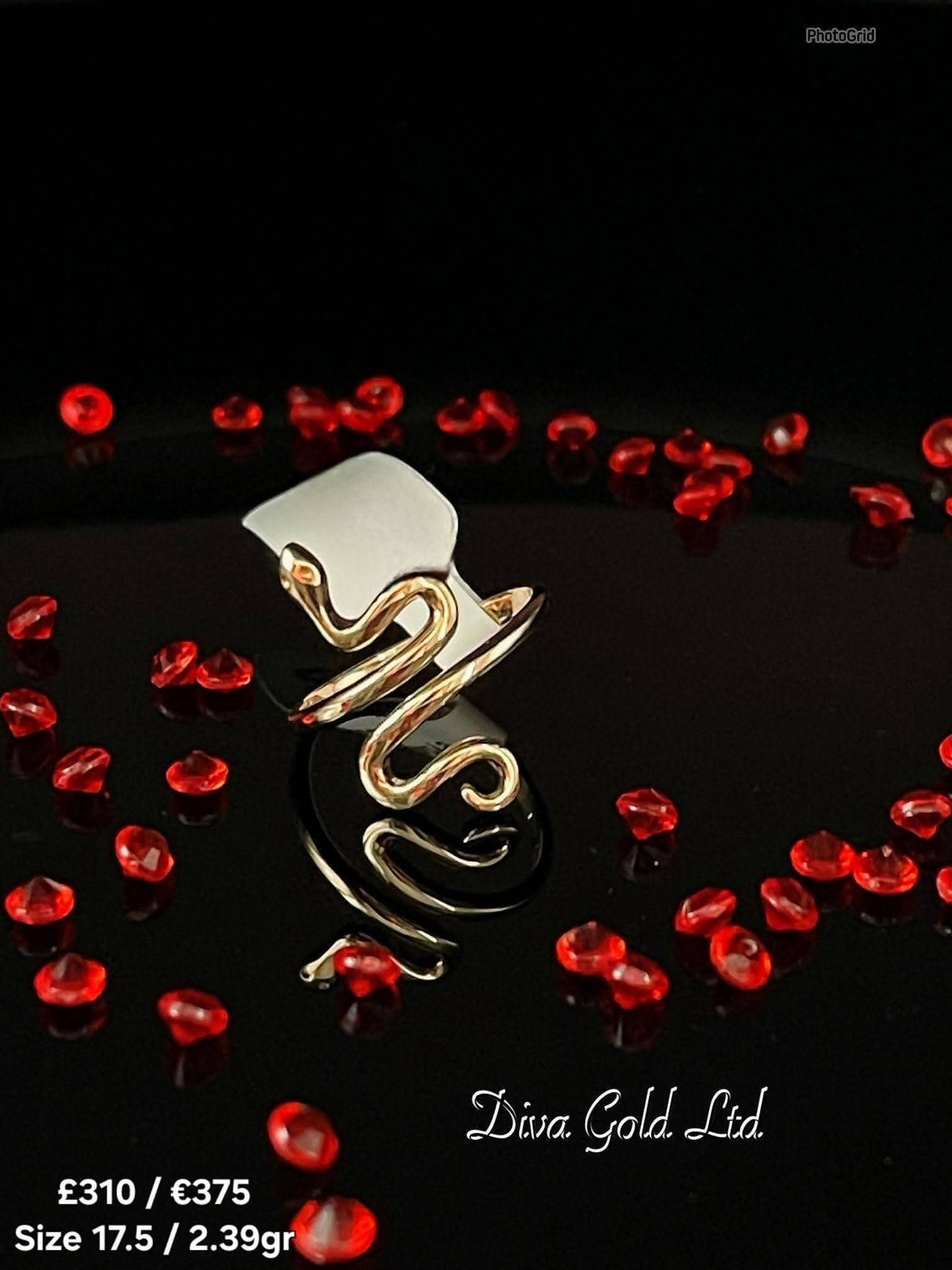 Gold women Ring.Size 17.5