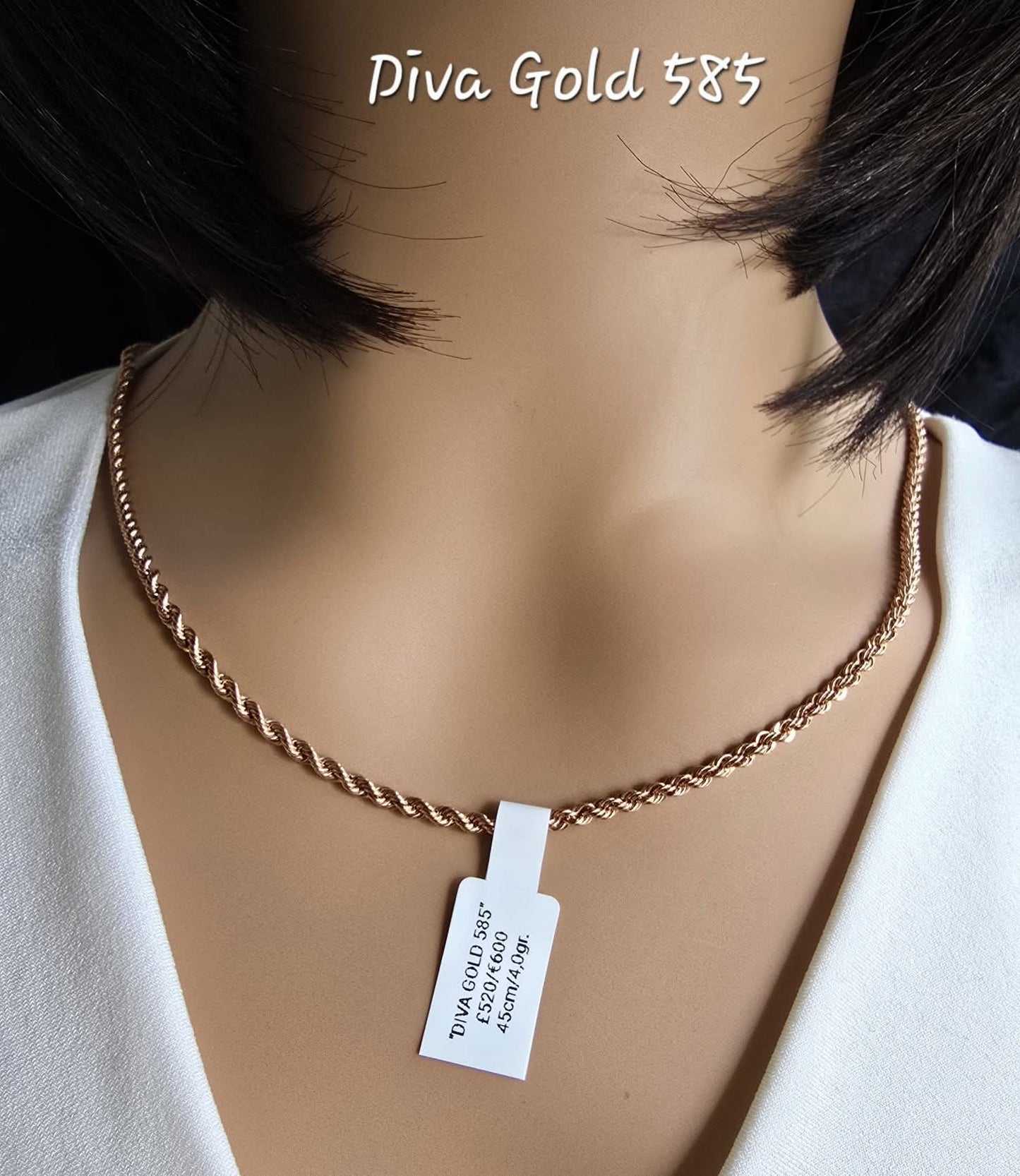 585 Gold chain 45cm. 4.0gr