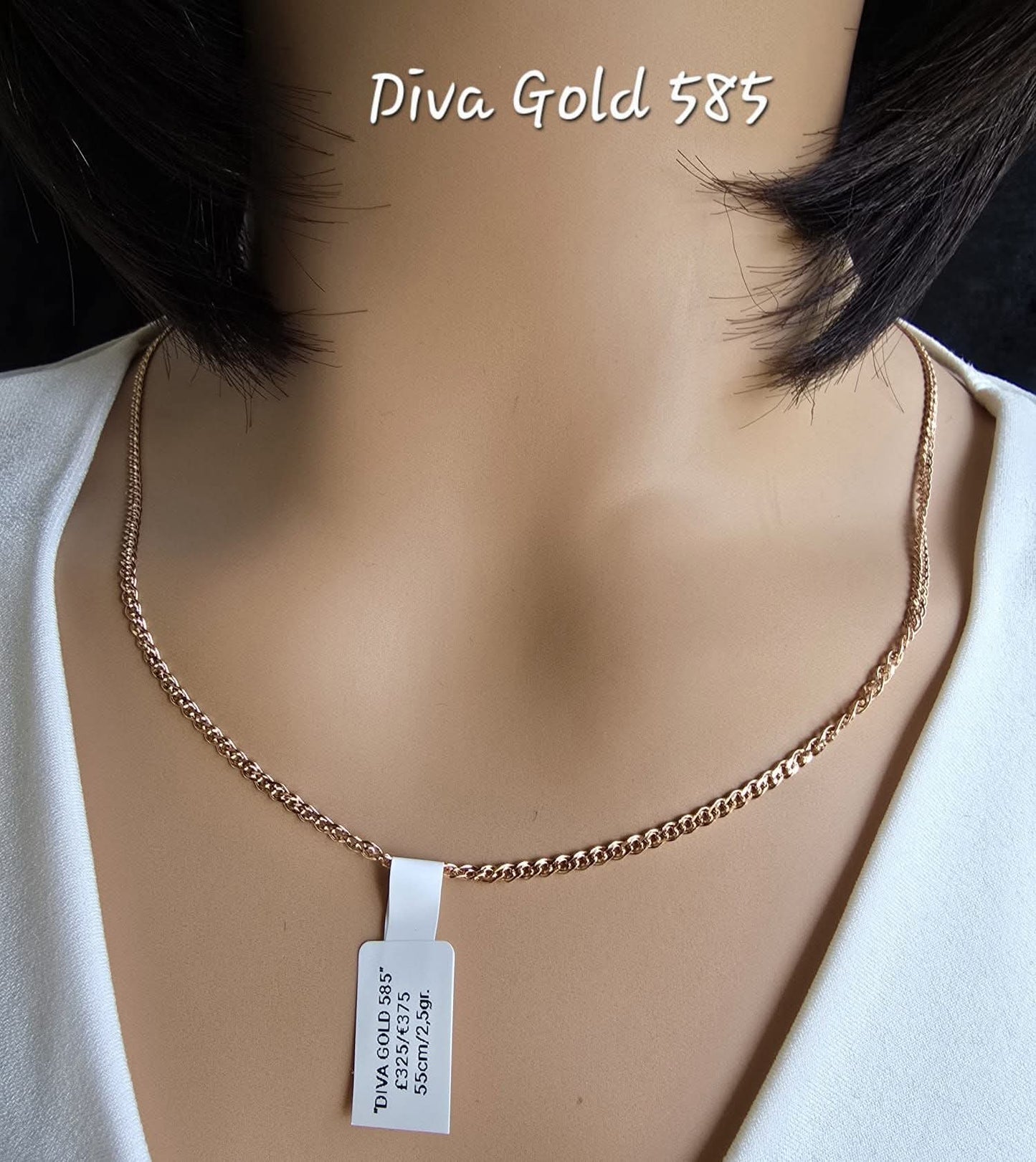 585 Gold chain. 55cm