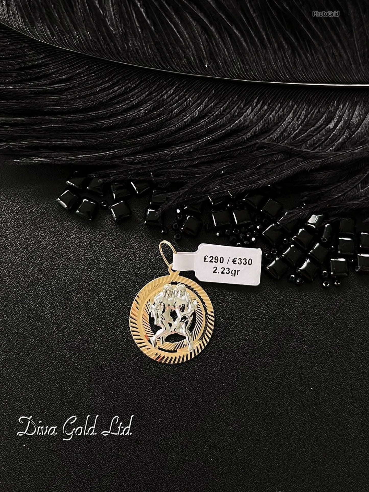 Golden zodiac gemini. 2.23gr