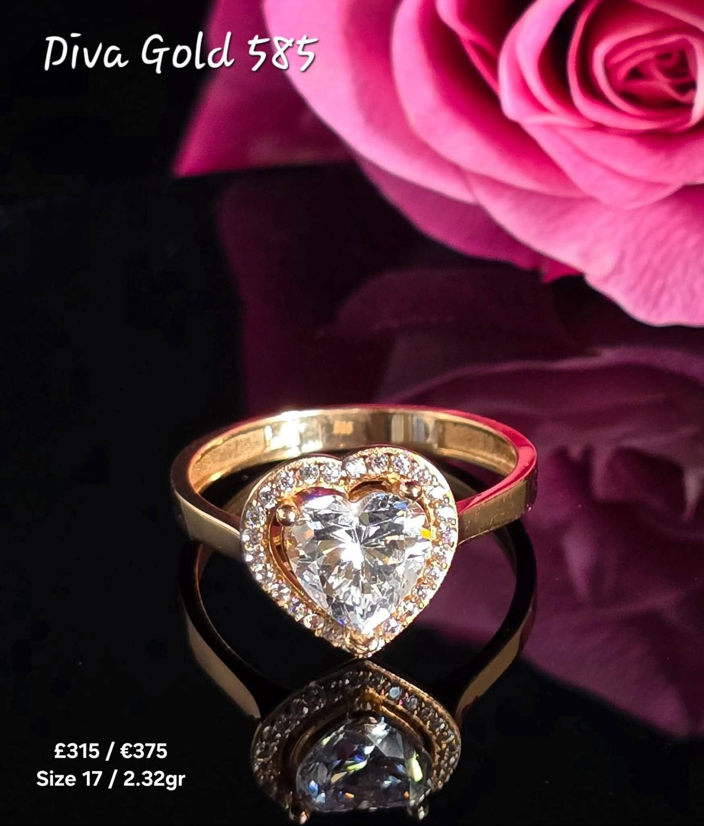 Gold women ring.Size 17