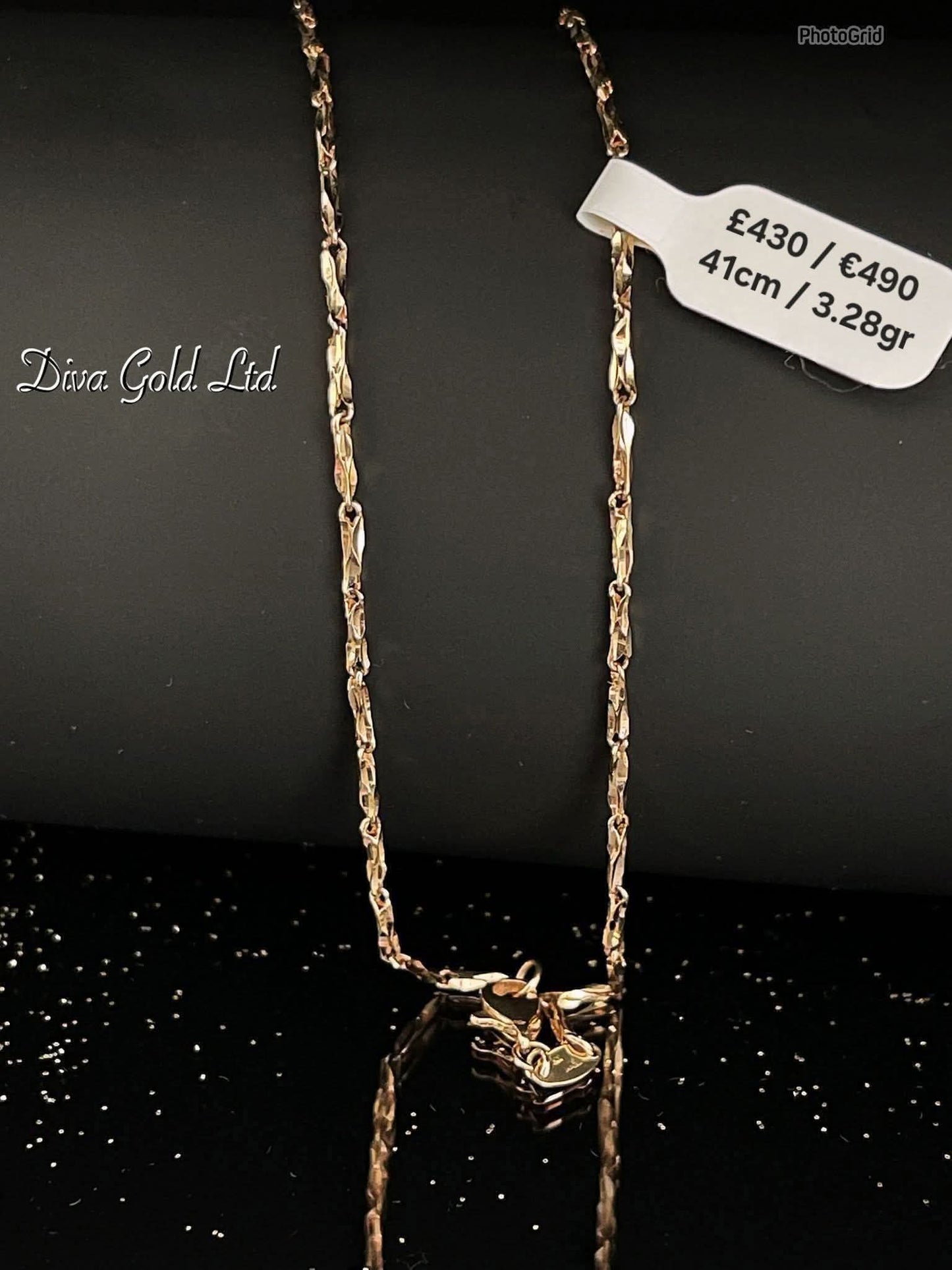585 Gold chain 41cm. 3.28gr