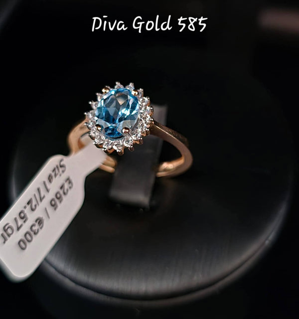 Gold 585 rings size 17