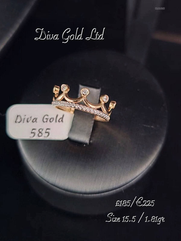 Gold 585 rings Size 15 - 15.5