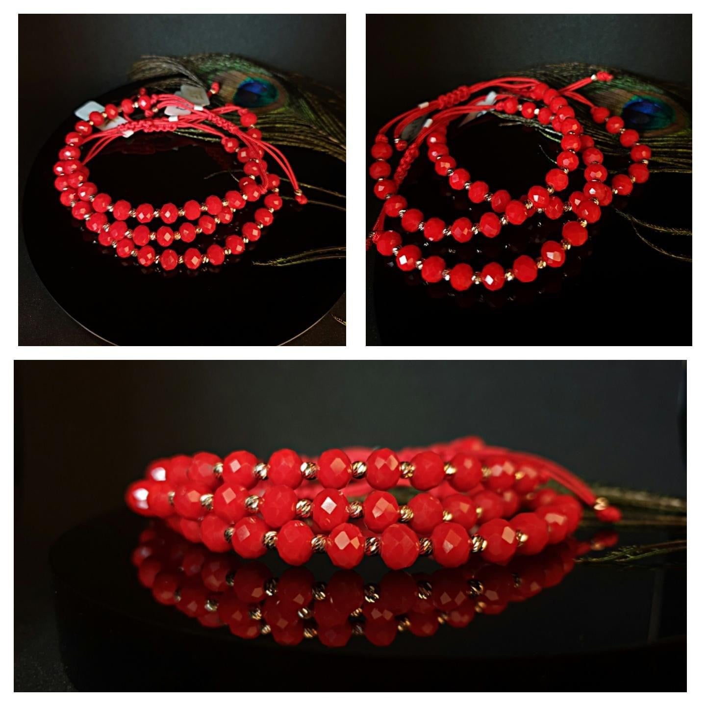 Thread bracelets with gold 585