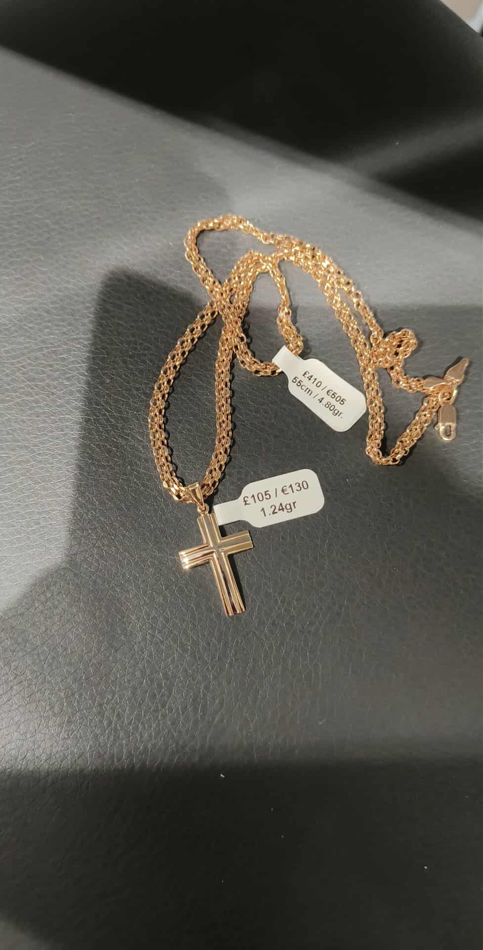 Chain 4.80gr + Pendant Cross Set