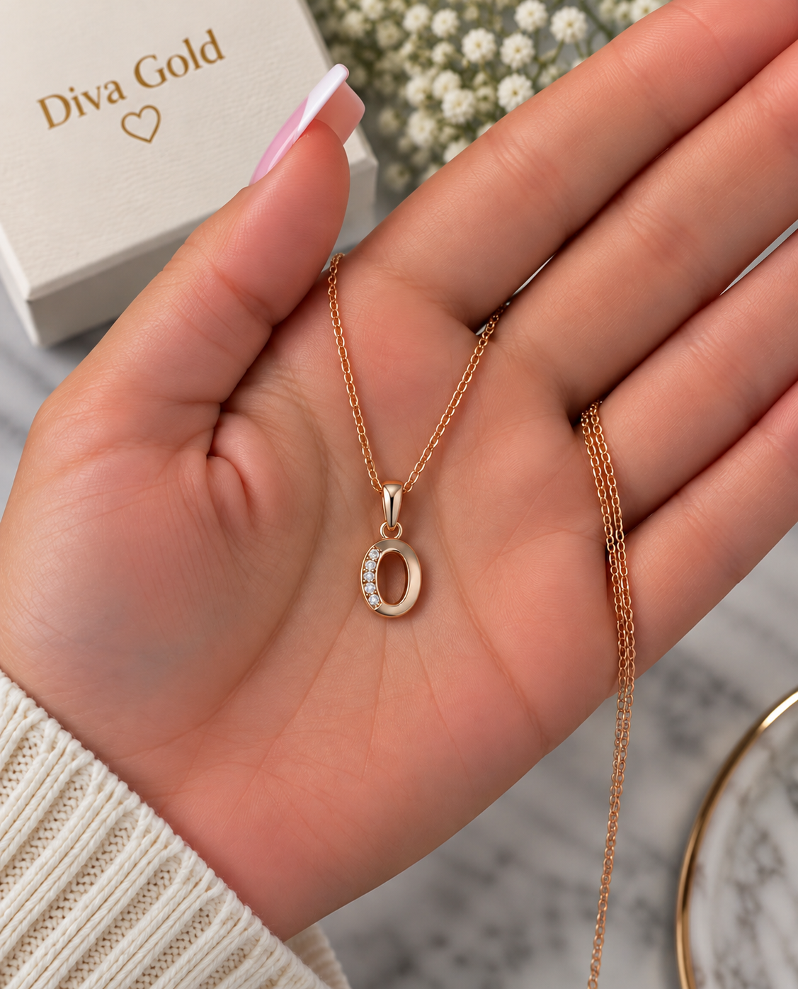 585 Gold Letter O