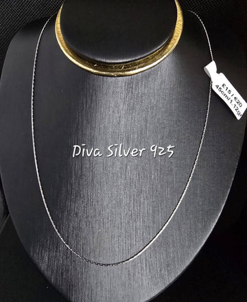 925 Sterling Silver Fine Textured Chain – 45cm – 1.12g
