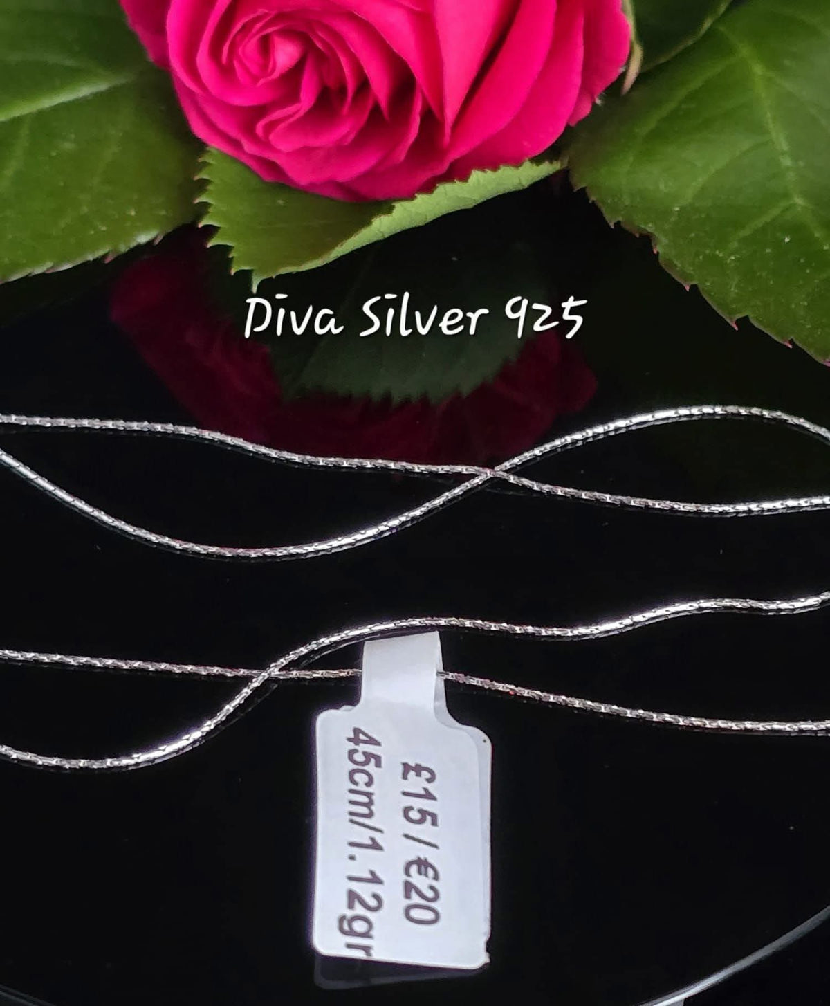 925 Sterling Silver Fine Textured Chain – 45cm – 1.12g
