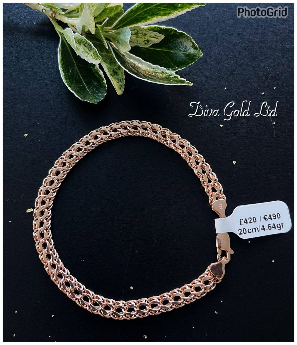 Chain and bracelet 585 gold set