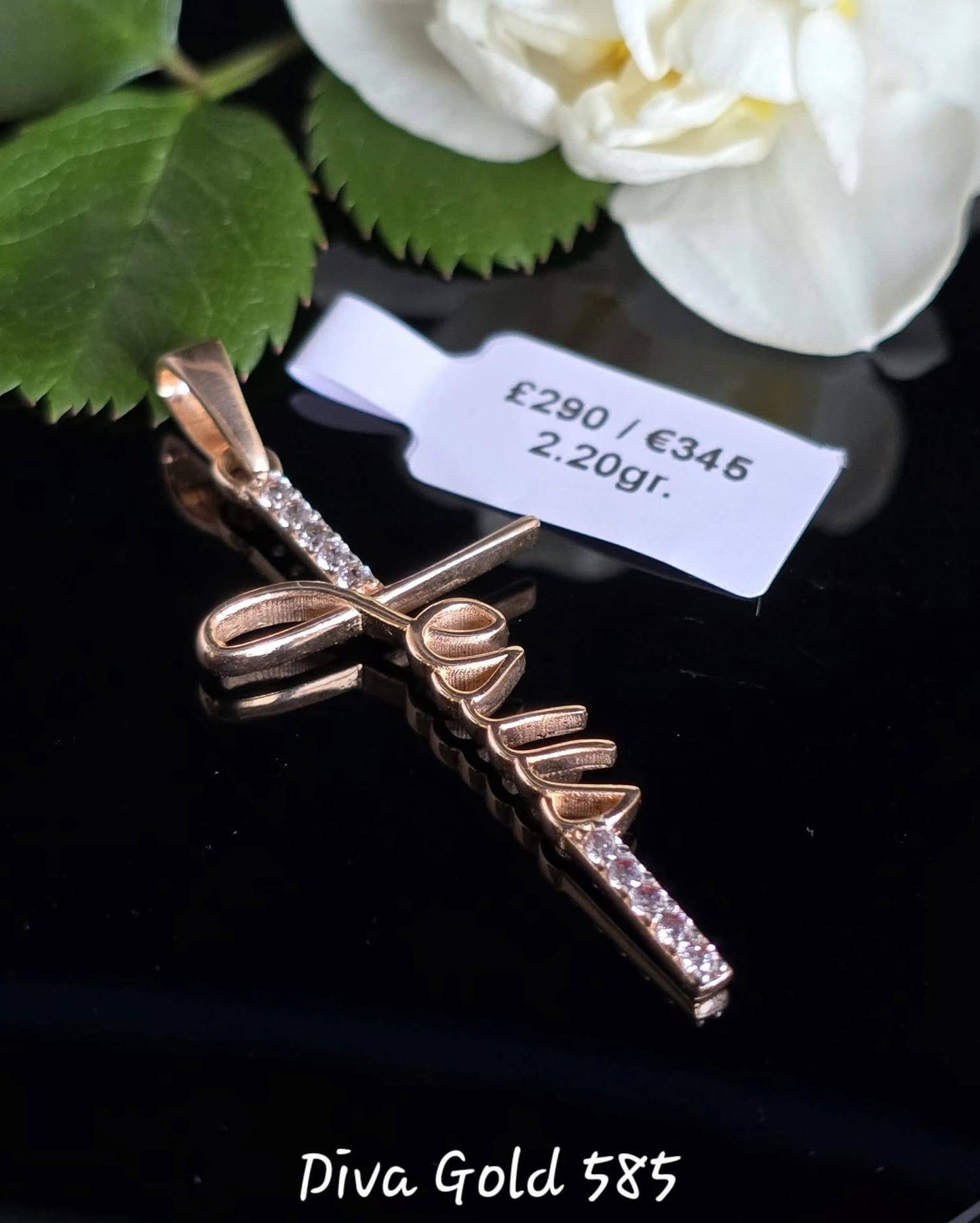 Cross Pendant Gold 585, 2.20gr