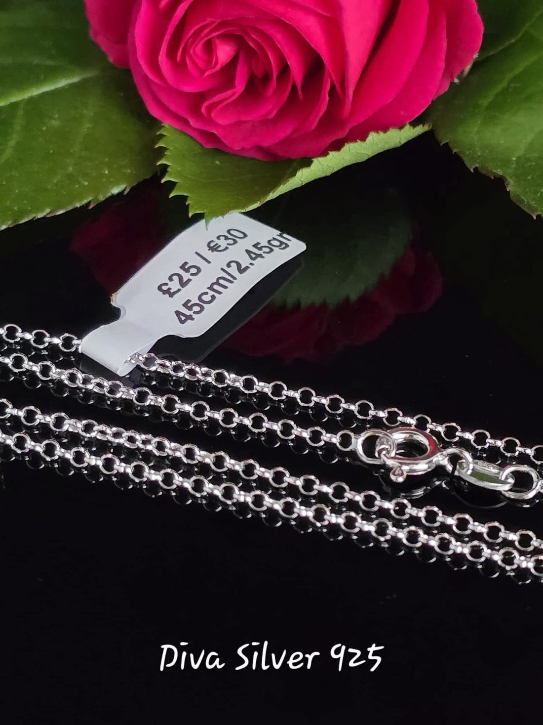 925 Sterling Silver Belcher Chain – 45cm – 2.45g