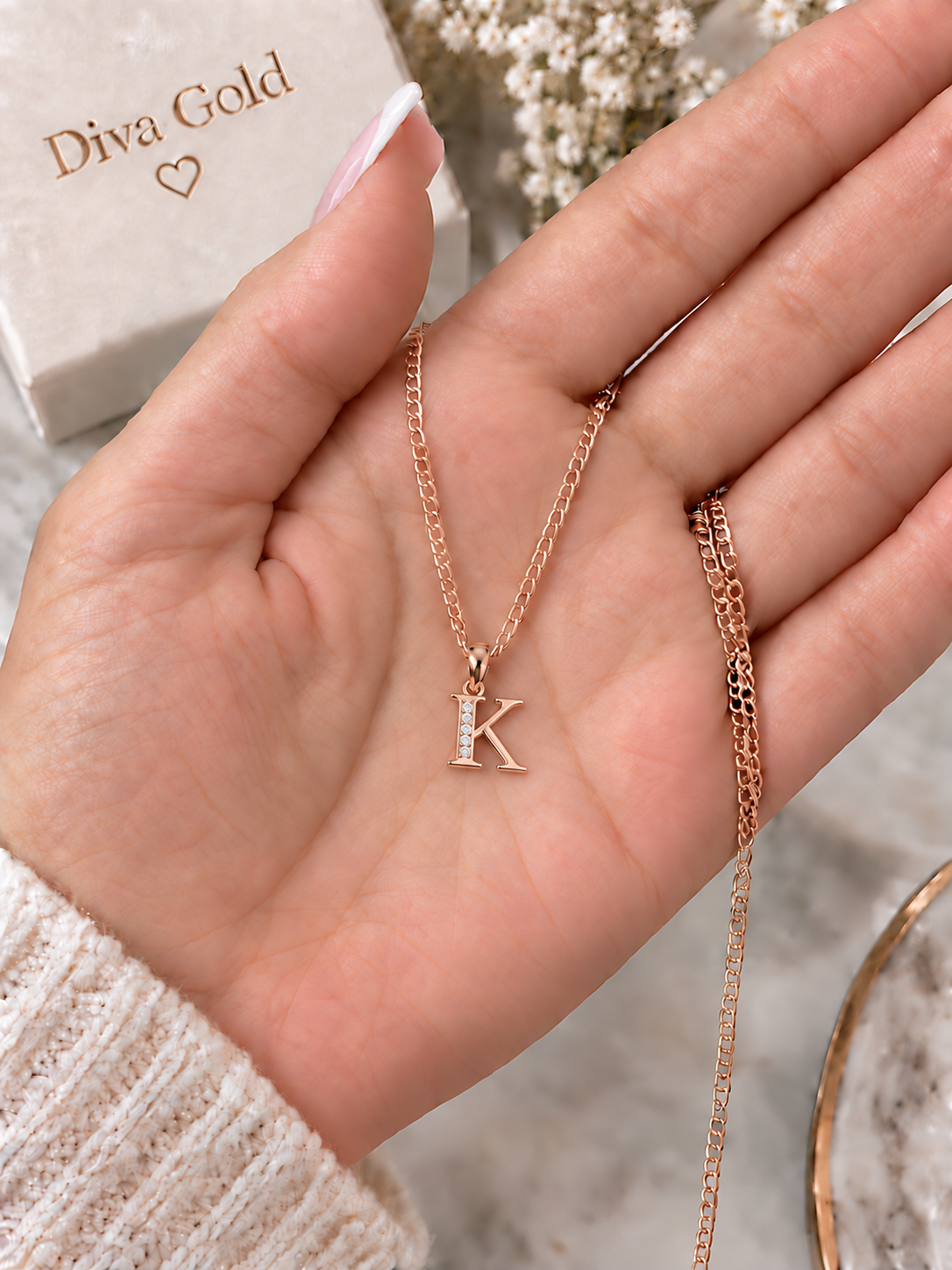 585 Gold Letter K