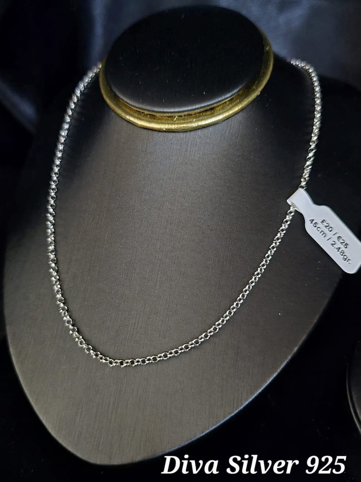 925 Sterling Silver Belcher Chain – 45cm – 2.48g