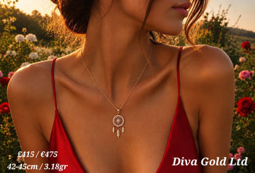 14K Gold Dream Catcher Necklace