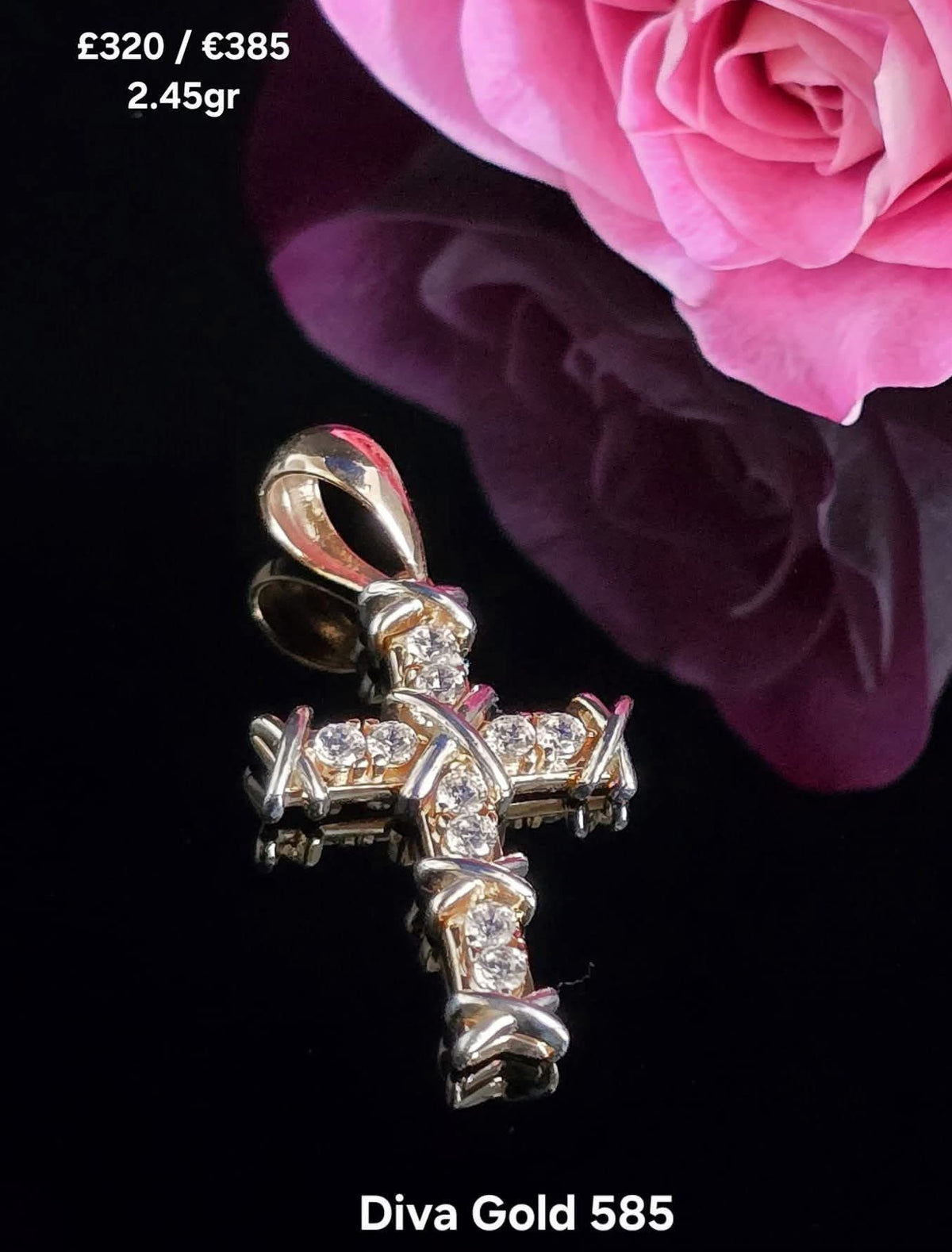 Cross Pendant Gold 585, 2.45gr
