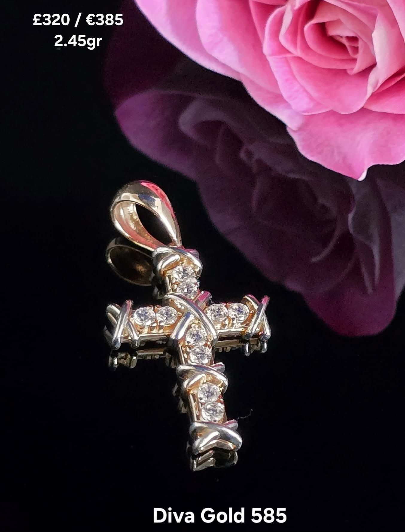 Cross Pendant Gold 585, 2.45gr
