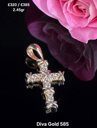 Cross Pendant Gold 585, 2.45gr