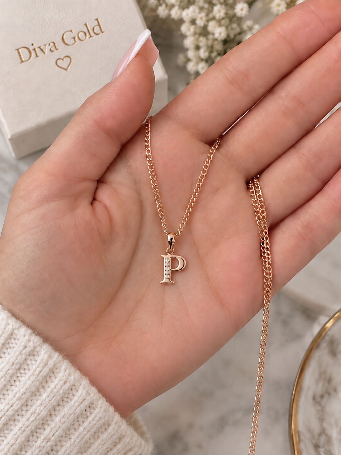 585 Gold Letter P