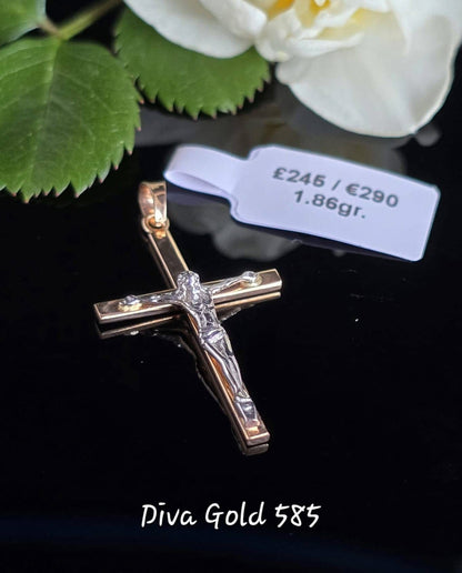 Cross Pendant Gold 585, 1.86gr