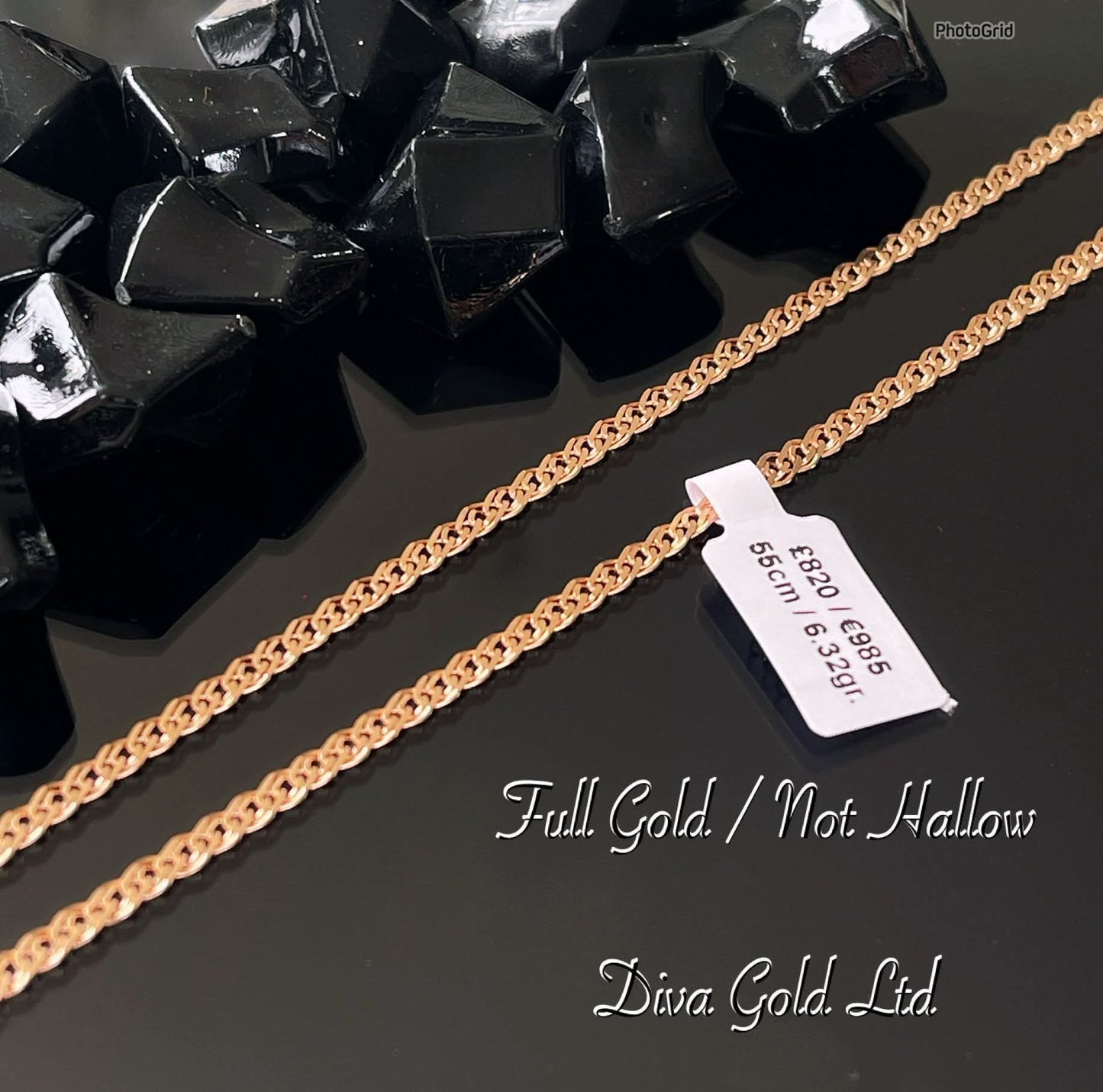 585 Gold chain. 55cm