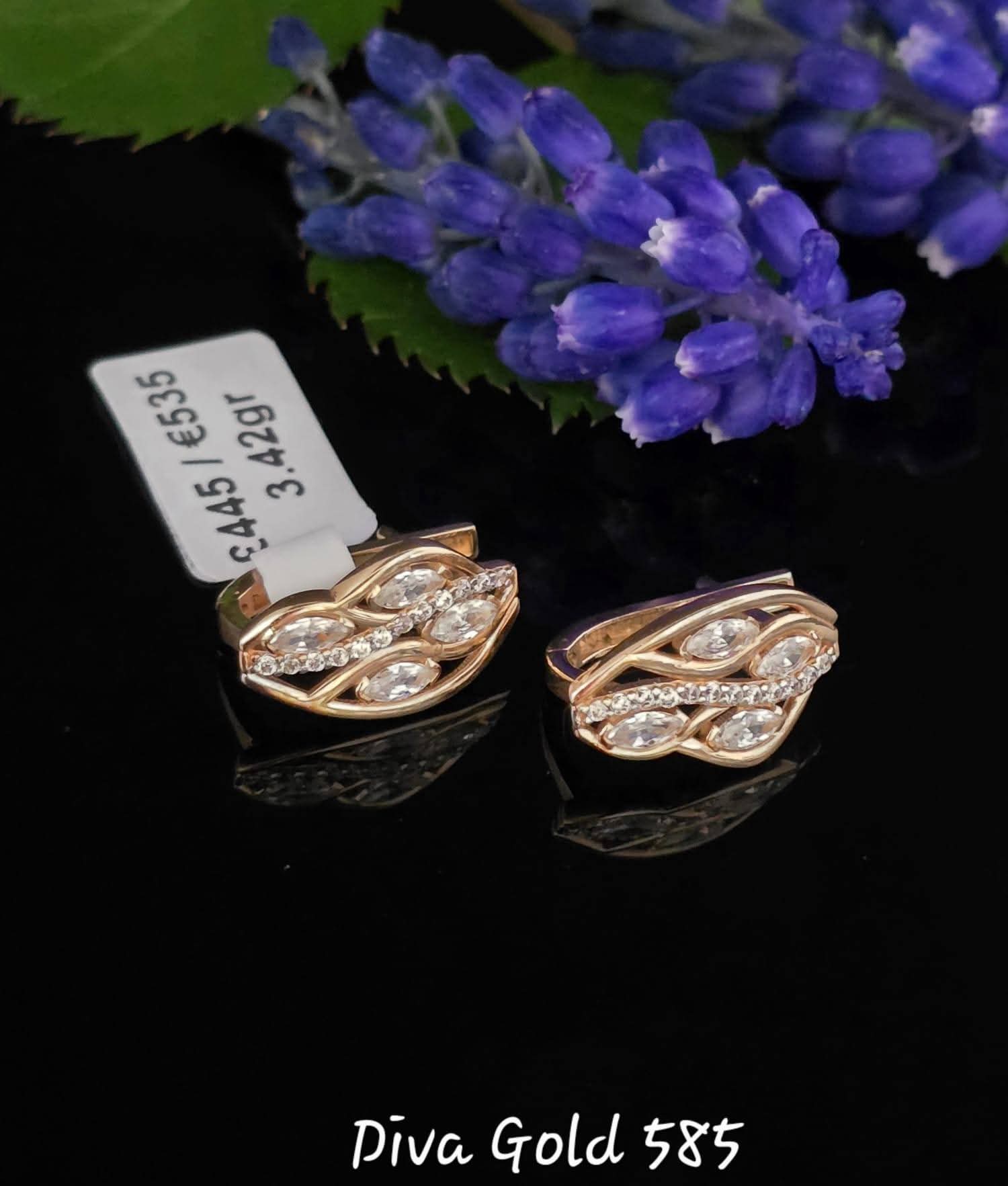 585 Gold earrings. 3.42gr