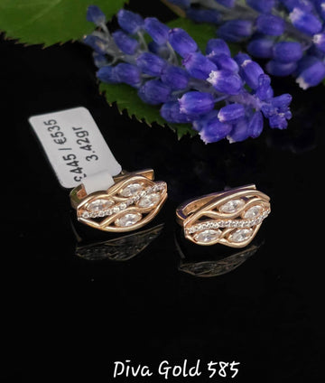 585 Gold earrings. 3.42gr