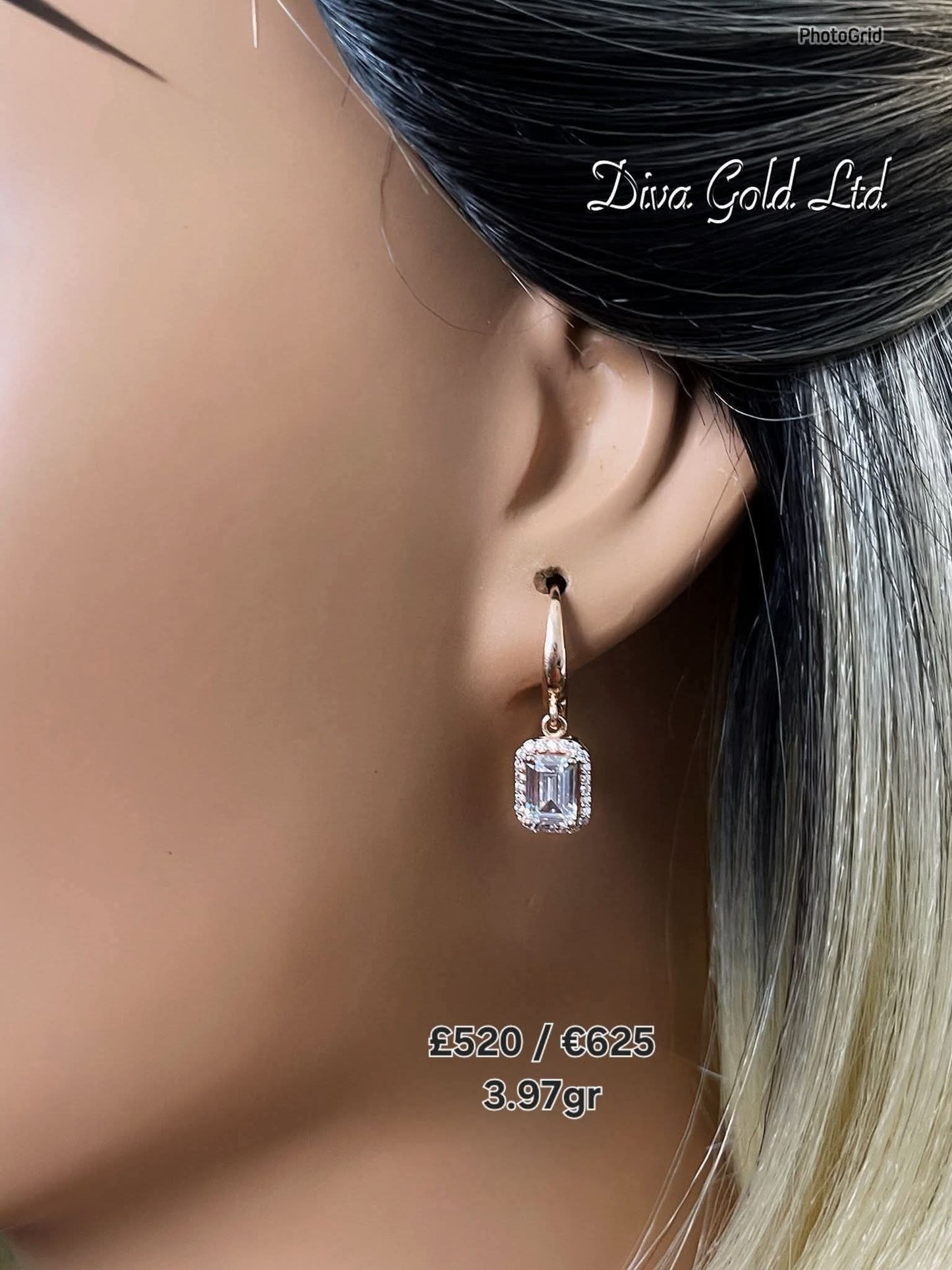 585 Gold earrings. 3.97gr