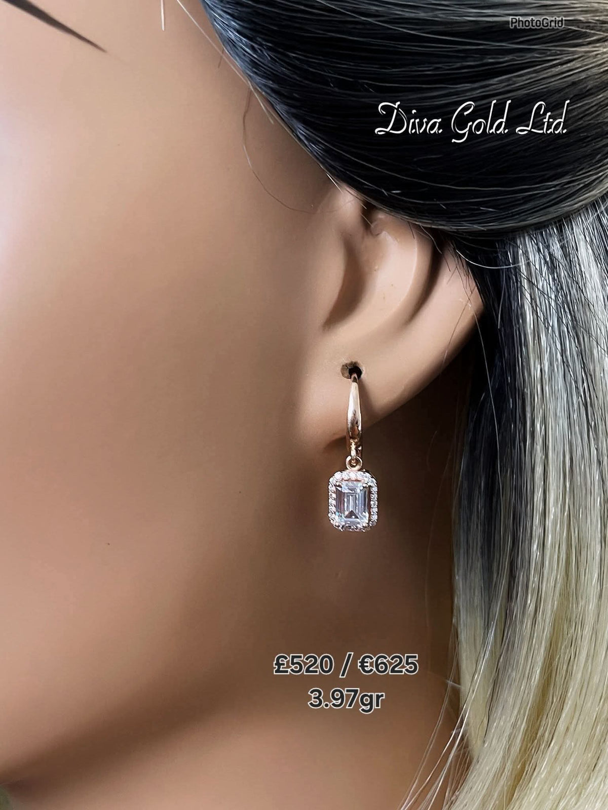 585 Gold earrings. 3.97gr