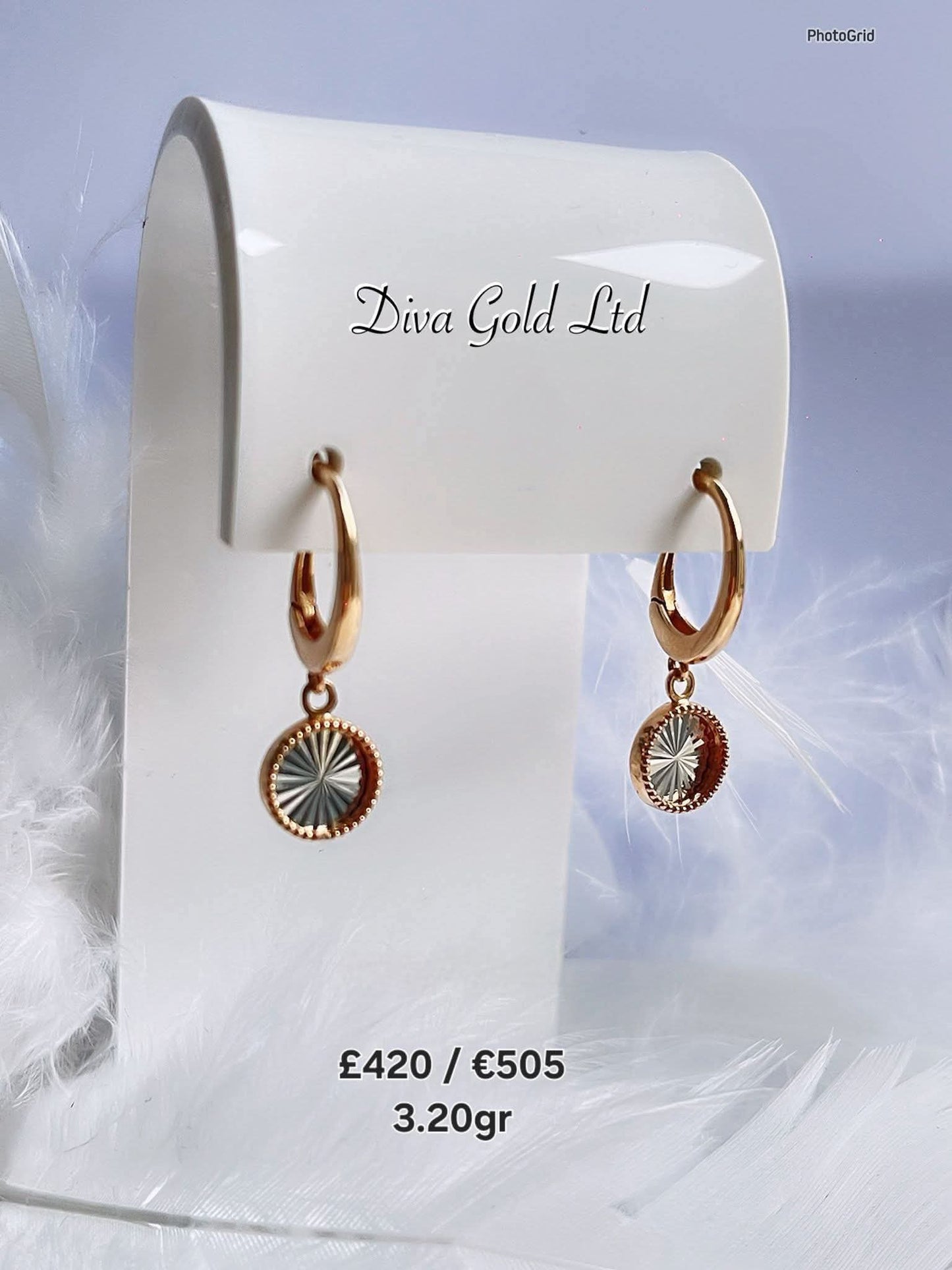 585 Gold earrings. 3.20gr