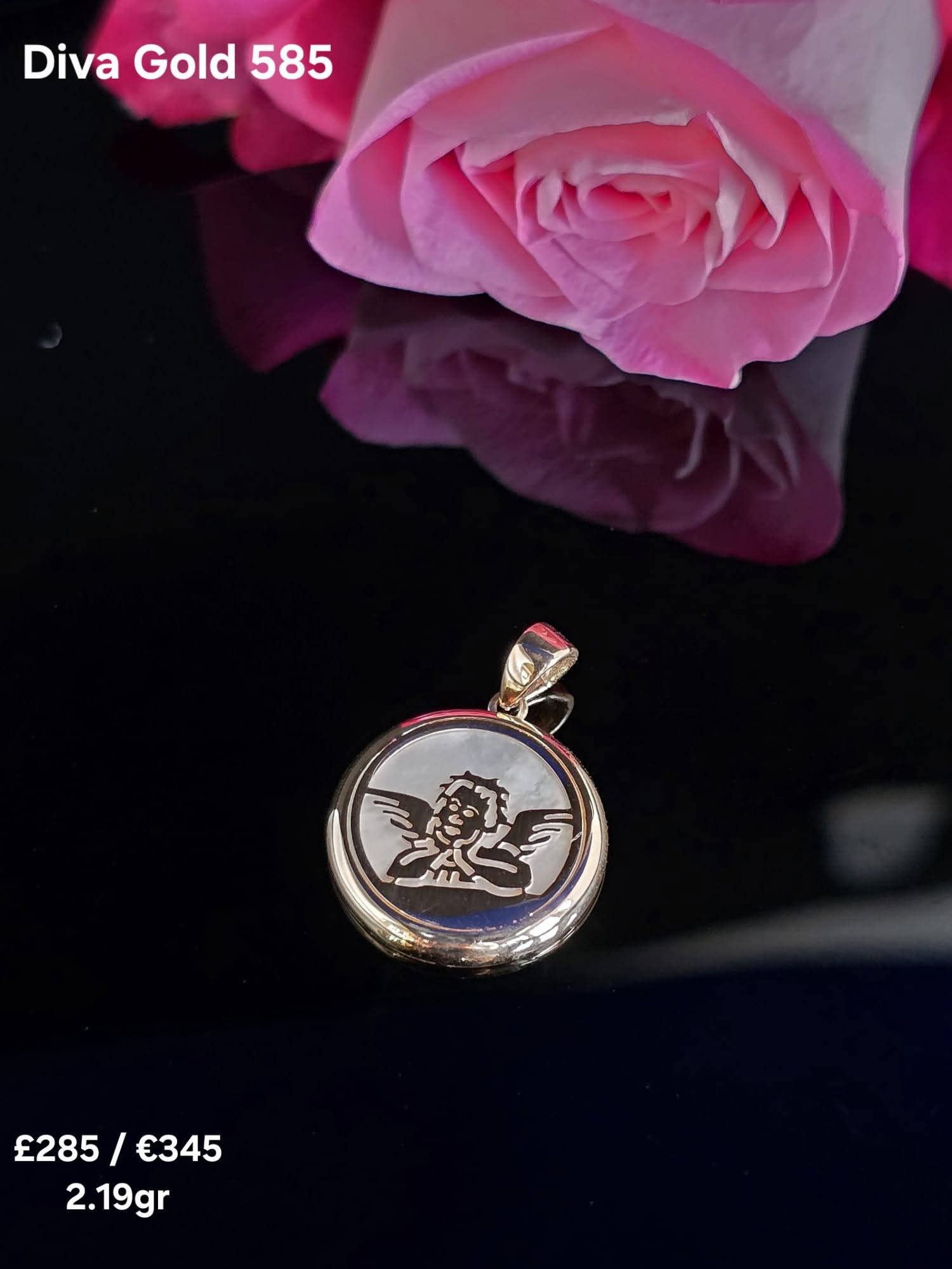 585 Gold Angel pendant. 2.19gr