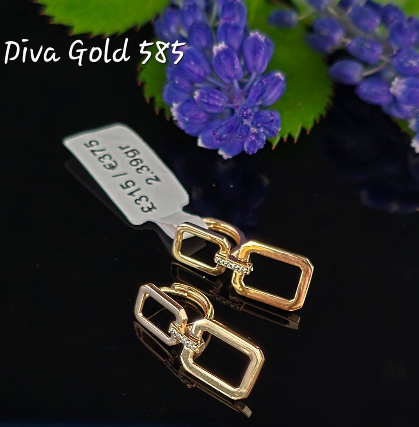 585 Gold earrings. 2.39gr