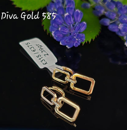 585 Gold earrings. 2.39gr