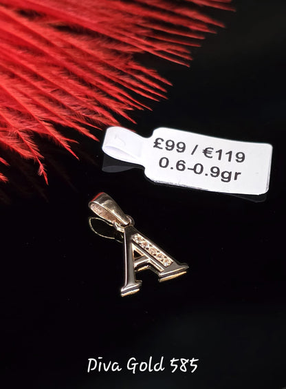 585 Gold Letter A